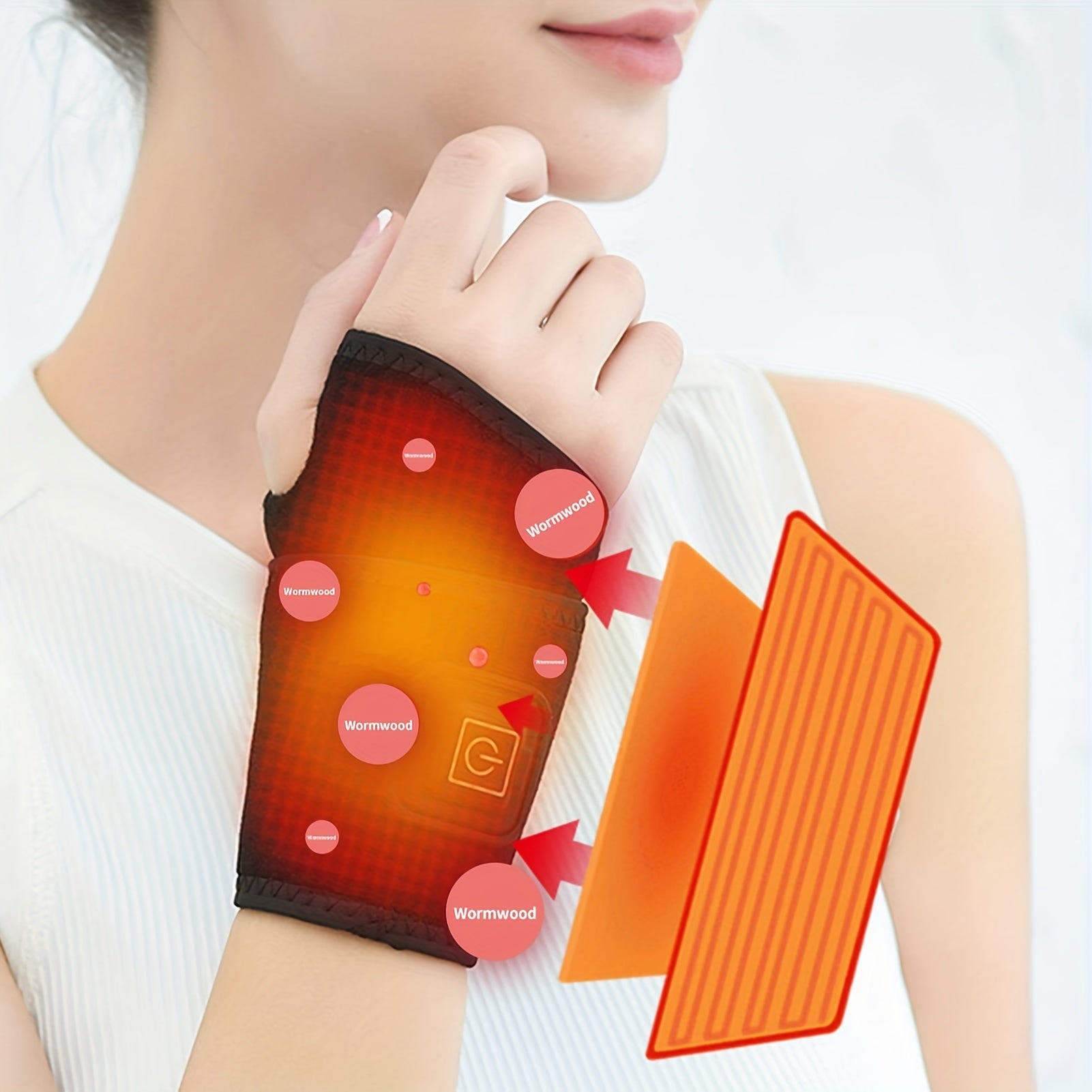 Adjustable Hand Wrist Heating Wrap USB Charging Wrist Support Brace