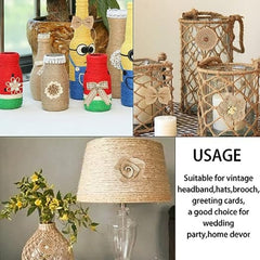 Burlap Flowers & Bows Set Rustic Pearl Wedding Crafts