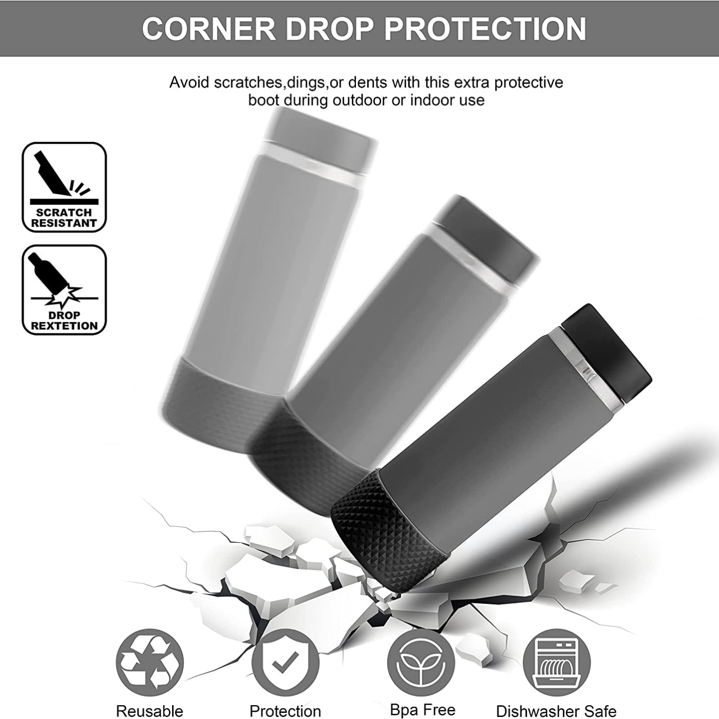 Silicone Non Slip Boot Case For Vacuum Tumbler Cup Aquaflask Accessories