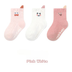 3 Pairs Baby Boys Cartoon Anti-Skid Socks for Autumn