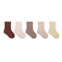 5 Pairs of Cozy Autumn Socks for Baby Boys & Girls
