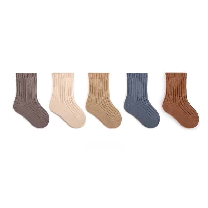 5 Pairs of Cozy Autumn Socks for Baby Boys & Girls