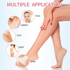 Women's Hair Removal Kit - Gentle Painless Set with Wax Paper & Cream