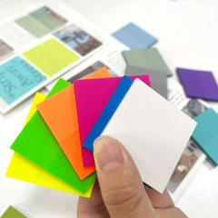 300 Sheets Transparent Sticky Notes Mini Waterproof Square Self Adhesive