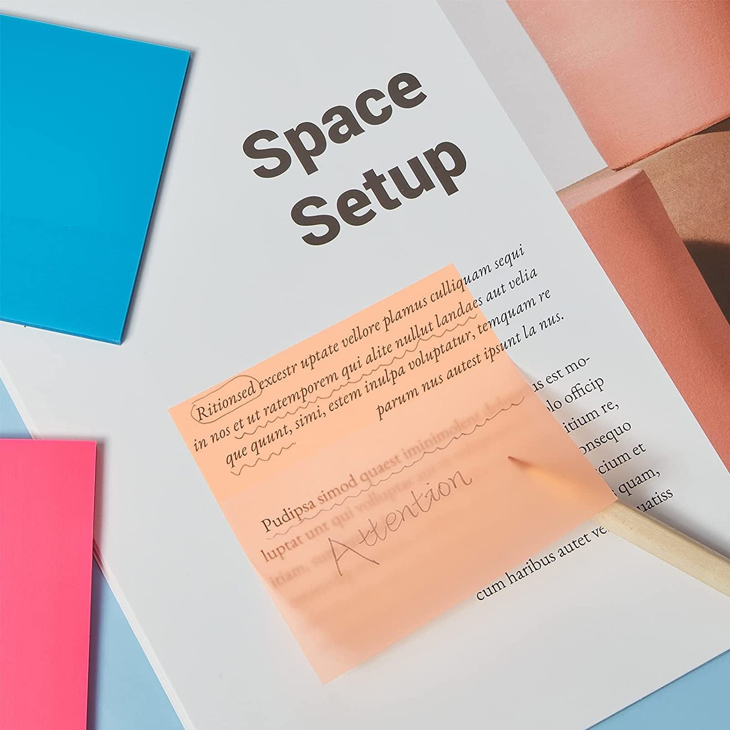 300 Sheets Transparent Sticky Notes Mini Waterproof Square Self Adhesive