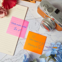 300 Sheets Transparent Sticky Notes Mini Waterproof Square Self Adhesive