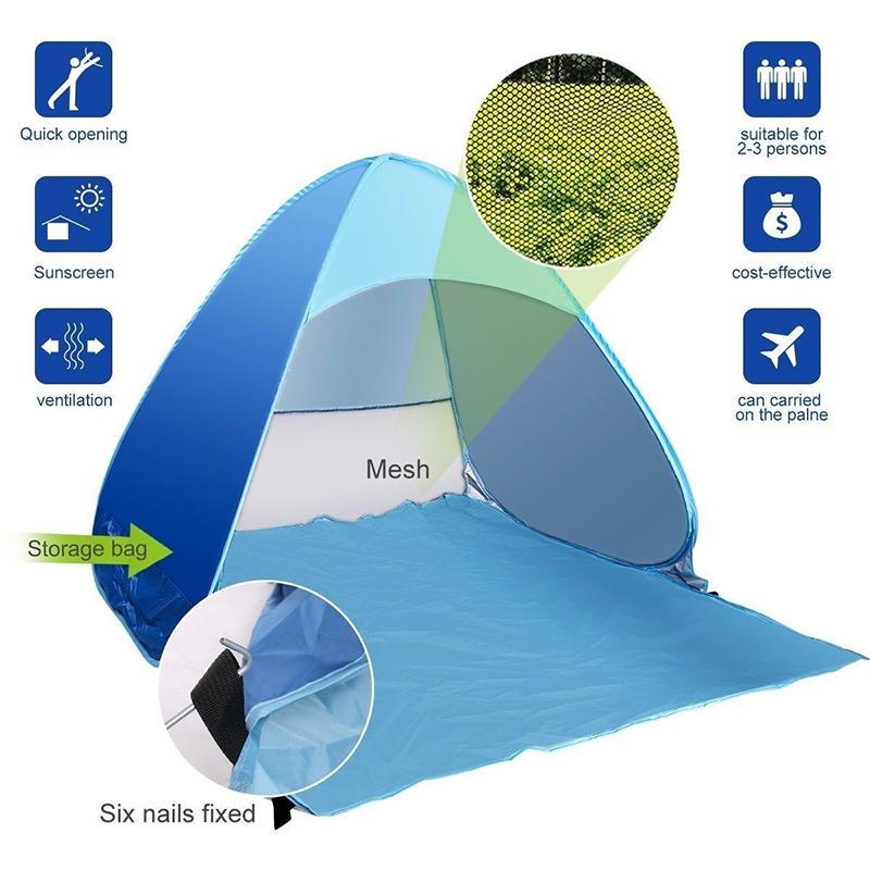 1p Portable Pop Up Beach Canopy Sun Shade Shelter Tent