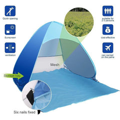 1p Portable Pop Up Beach Canopy Sun Shade Shelter Tent