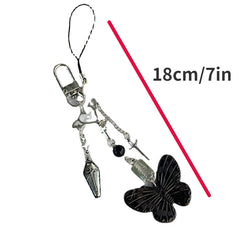 Y2K Butterfly Bag Pendant Sweet Coll Cross Chain Key Pendant