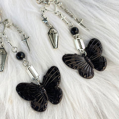 Y2K Butterfly Bag Pendant Sweet Coll Cross Chain Key Pendant