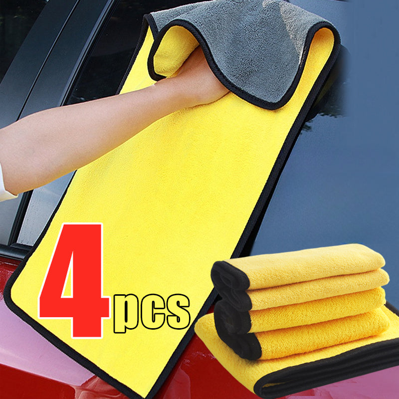 4PCS Microfiber Cleaning Towel Car Cleaning Cloths Professional Detailing