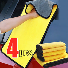 4PCS Microfiber Cleaning Towel Car Cleaning Cloths Professional Detailing