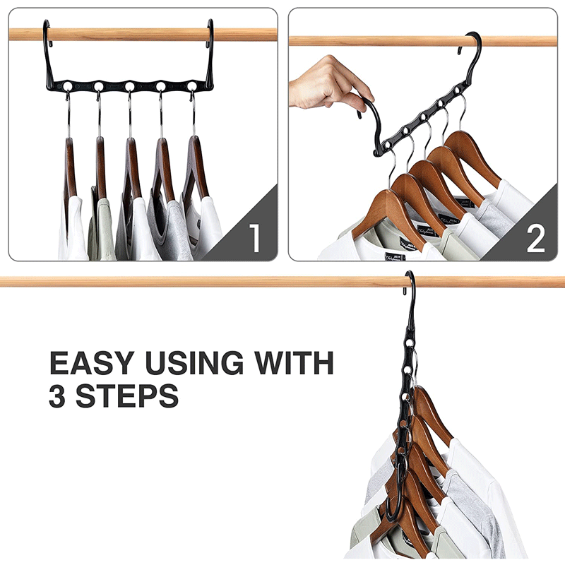 Multifunctional Non slip Windproof Hanger Creative Five hole Magic Hanger