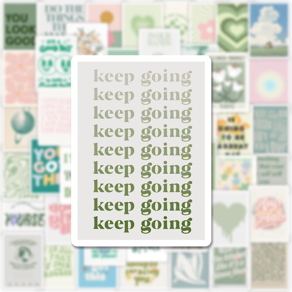 50pcs Inspirational Graffiti Waterproof Stickers for Notebook Water Cups