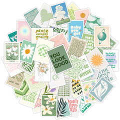50pcs Inspirational Graffiti Waterproof Stickers for Notebook Water Cups