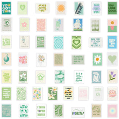 50pcs Inspirational Graffiti Waterproof Stickers for Notebook Water Cups