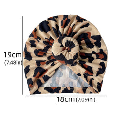 5pc Mixed Baby Warmth Cover Hat Leopard Pattern For First Birthday