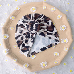 5pc Mixed Baby Warmth Cover Hat Leopard Pattern For First Birthday