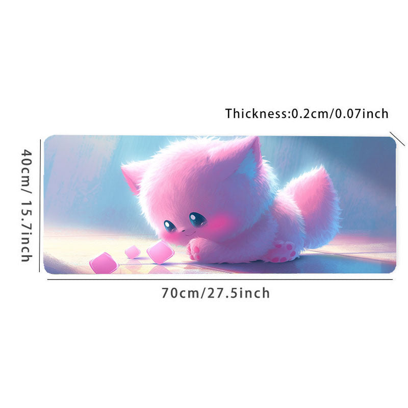 Cute Monster Mousepad HD Keyboard Pad Anti Slip Office Mat