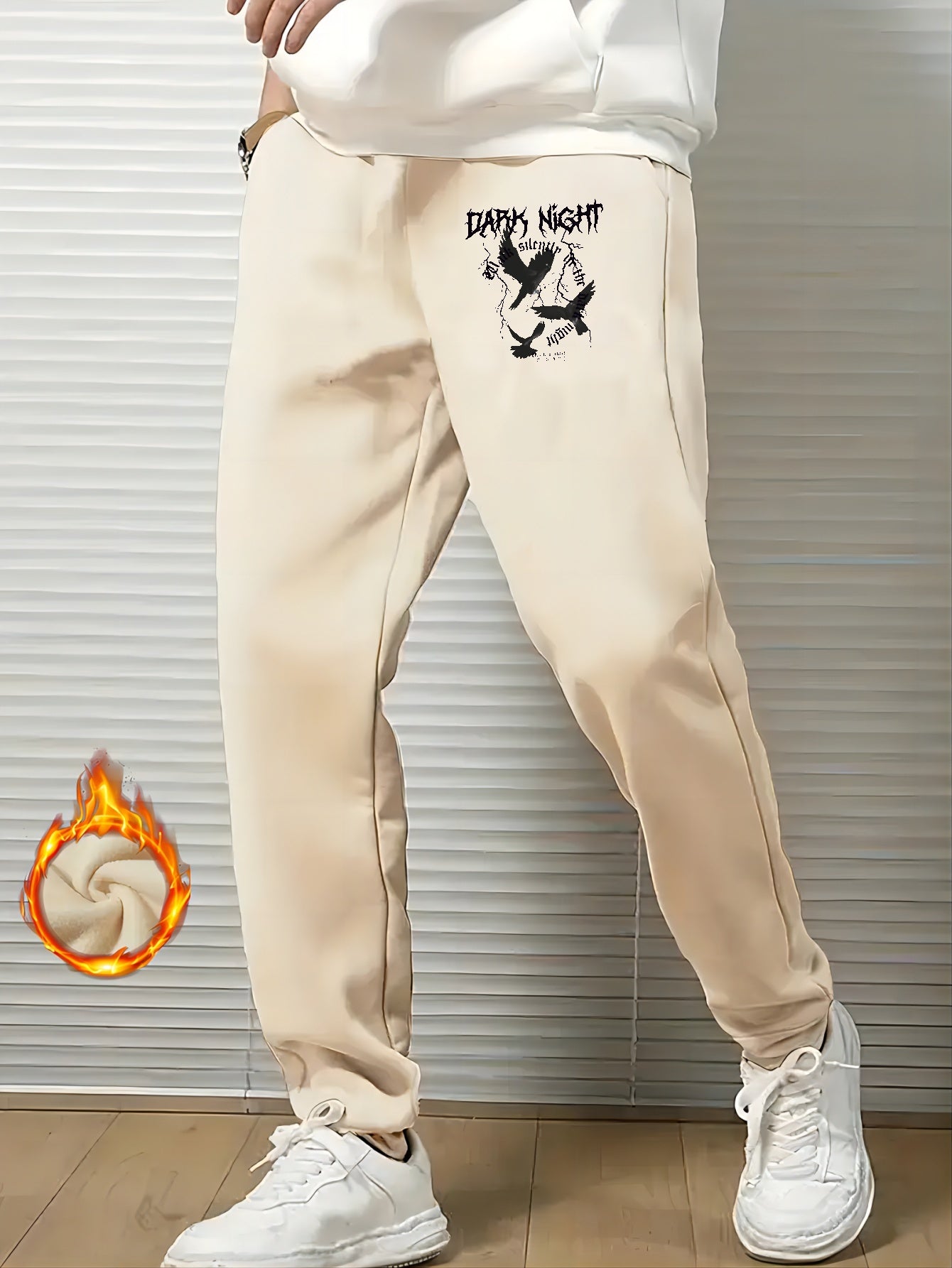 Gothic Dark Night Drawstring Sweatpants Loose Fit Casual Joggers Men