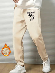 Gothic Dark Night Drawstring Sweatpants Loose Fit Casual Joggers Men