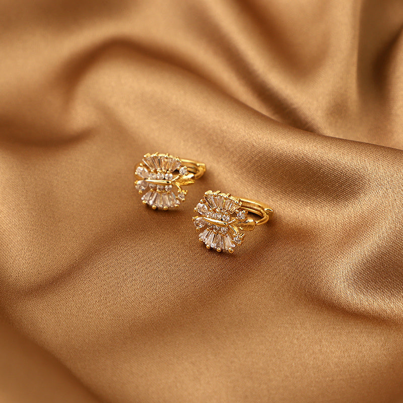 Zircon Butterfly Earrings - Wedding, Banquet Jewelry Gift