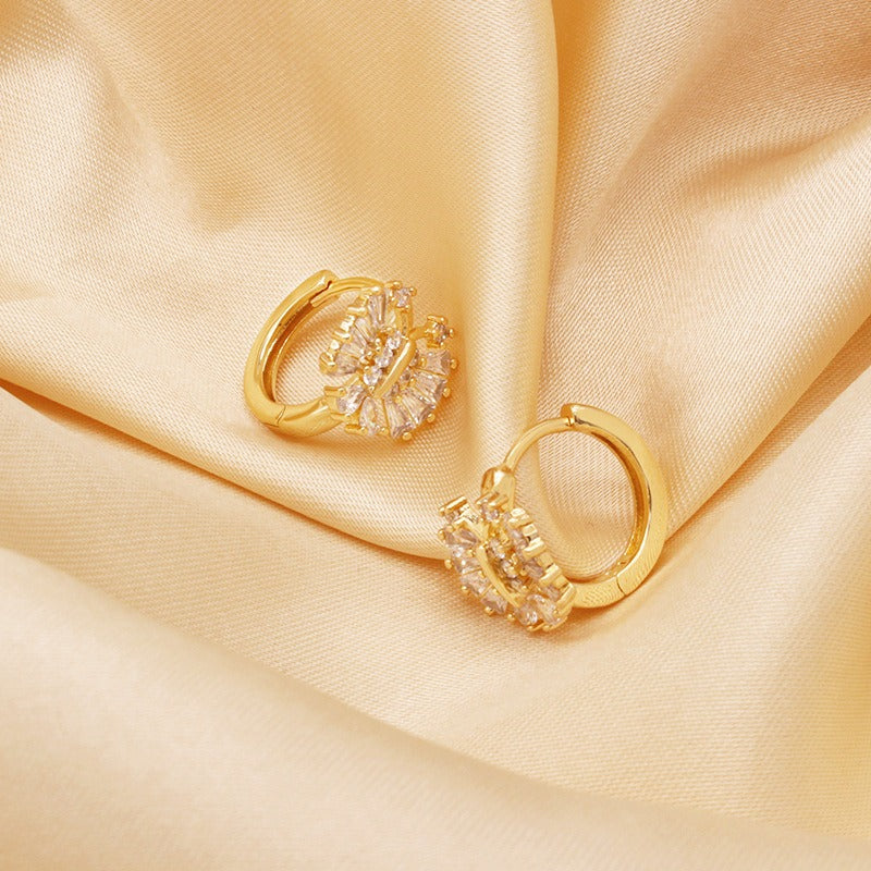 Zircon Butterfly Earrings - Wedding, Banquet Jewelry Gift