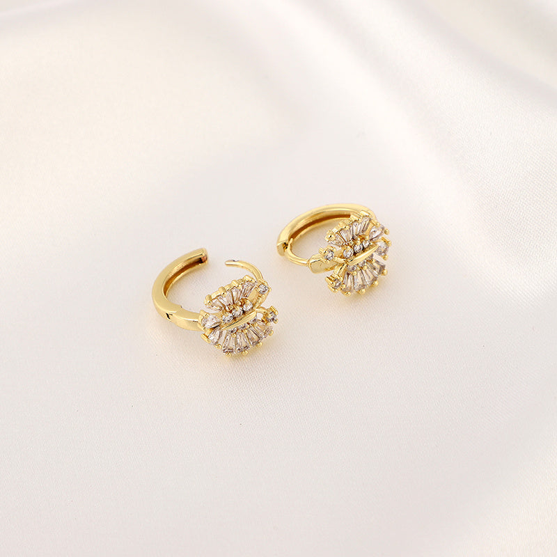 Zircon Butterfly Earrings - Wedding, Banquet Jewelry Gift