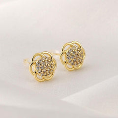 Flower Zircon Earrings - Light Jewelry Accessory Gift