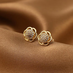 Flower Zircon Earrings - Light Jewelry Accessory Gift