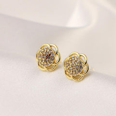 Flower Zircon Earrings - Light Jewelry Accessory Gift