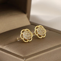 Flower Zircon Earrings - Light Jewelry Accessory Gift