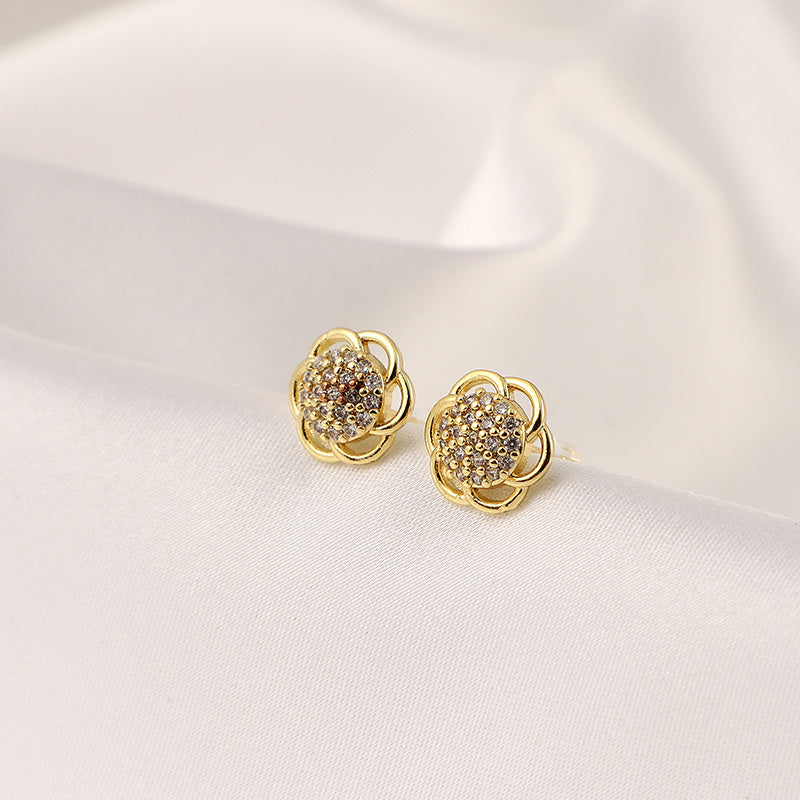 Flower Zircon Earrings - Light Jewelry Accessory Gift