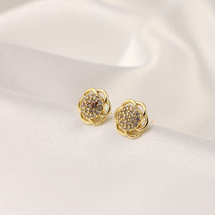 Flower Zircon Earrings - Light Jewelry Accessory Gift