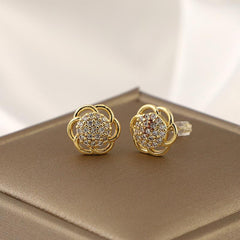 Flower Zircon Earrings - Light Jewelry Accessory Gift
