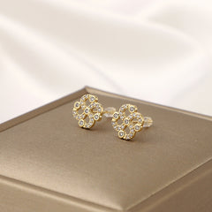 Girl's Lucky Four-leaf Clover Rhinestone Ear Buckle