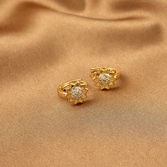 Girl's Sunflower Hollow Earrings for Party Jewelry