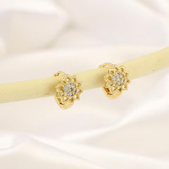 Girl's Sunflower Hollow Earrings for Party Jewelry