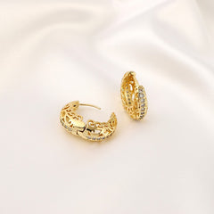 Girl's Hollow Wave Earrings Birthday Gift