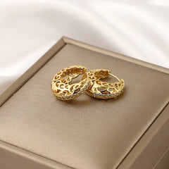 Girl's Hollow Wave Earrings Birthday Gift