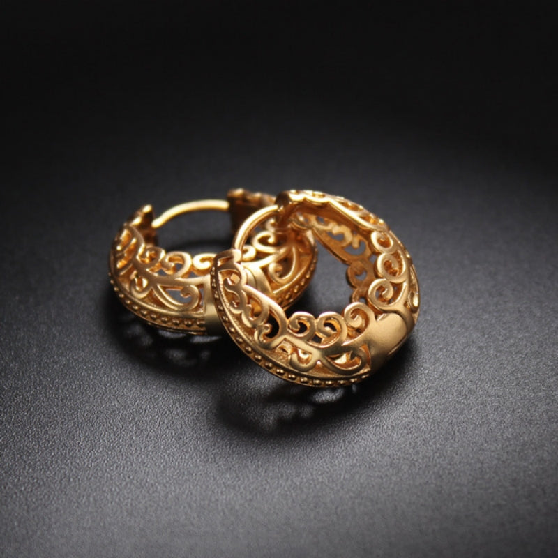 Girl's Hollow Wave Earrings Birthday Gift