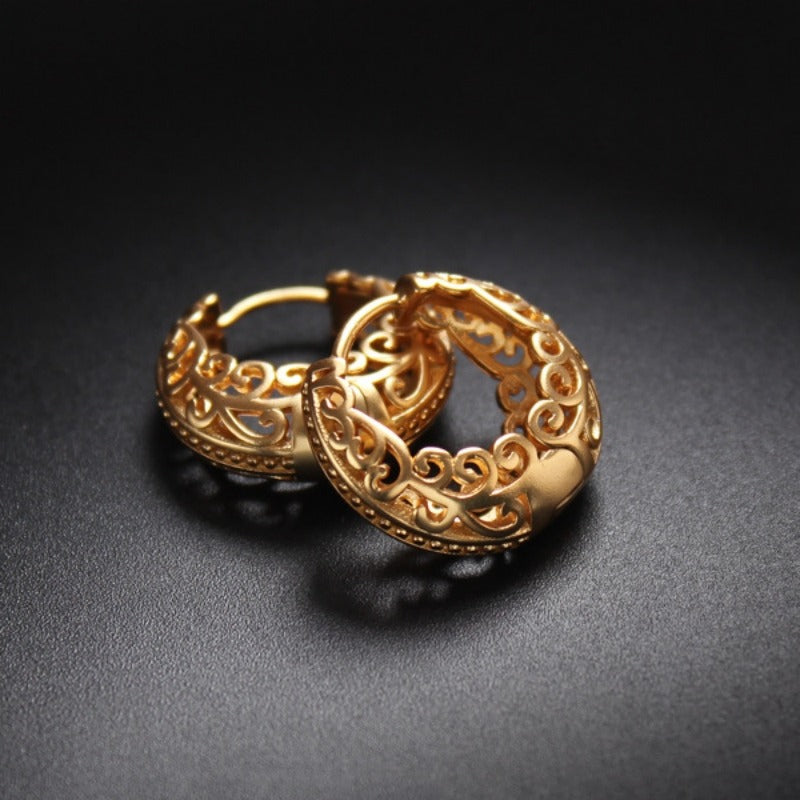 Girl's Hollow Wave Earrings Birthday Gift