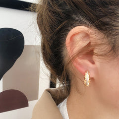 Girl's Hollow Wave Earrings Birthday Gift