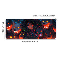 Anime Girl Wolf Dog Halloween XXL Mouse Pad Non Slip Office Game Table Mat