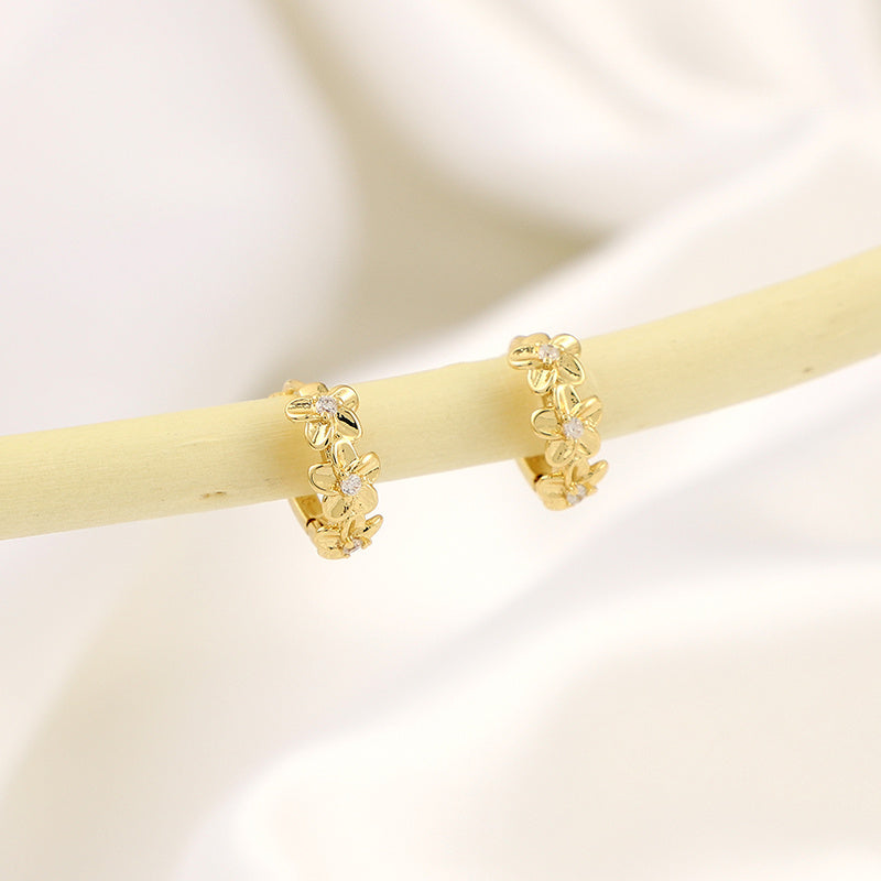 Sunflower Zircon Earrings for Girls - Party Jewelry Accessory