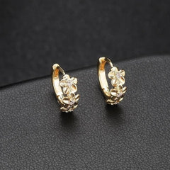 Sunflower Zircon Earrings for Girls - Party Jewelry Accessory