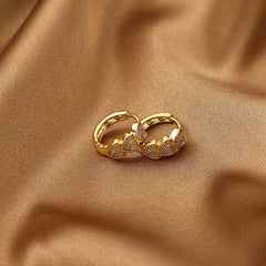 Girl's Pop Heart To Heart Zircon Earrings for Parties