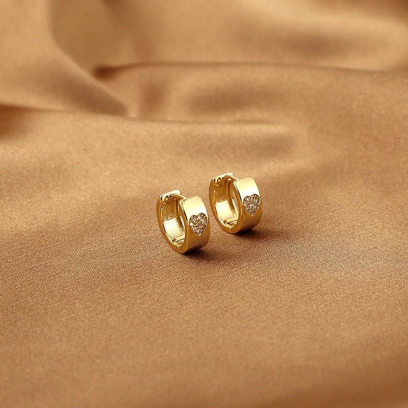 Heart Studded CZ Earrings - Perfect Gift for Any Occasion