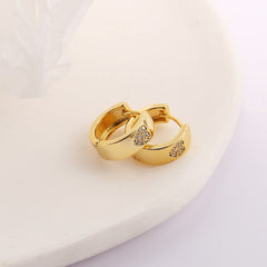 Heart Studded CZ Earrings - Perfect Gift for Any Occasion