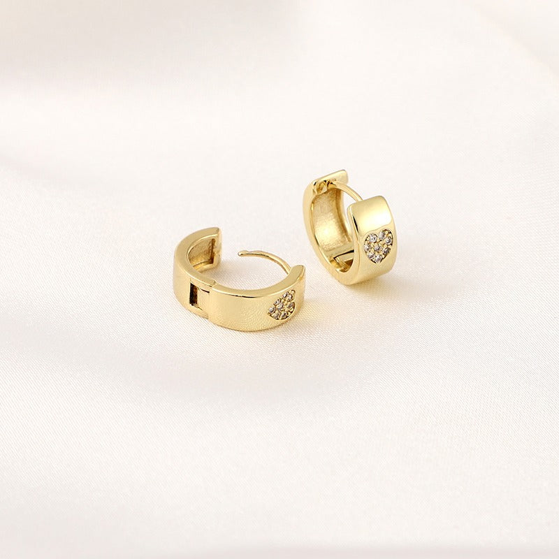 Heart Studded CZ Earrings - Perfect Gift for Any Occasion